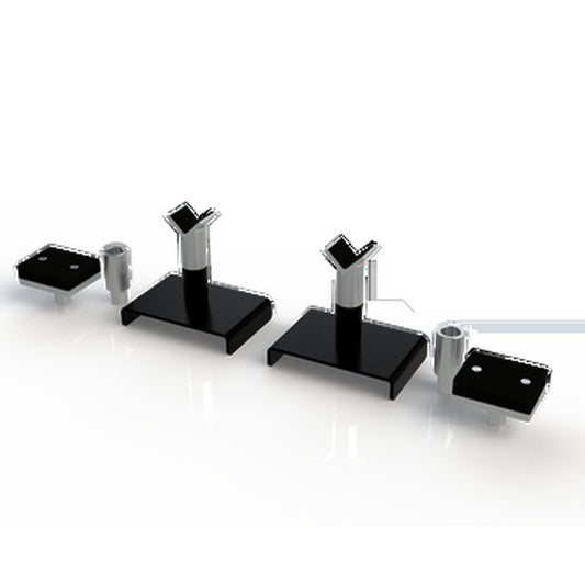 QSP RJ-A002 Retrofit kit for QSP swing-air jacks with lift pads welded to the lift arms - Includes 3" posts, lift pads and axle support arms NOTE: new version of swing-air jacks with 3" and 6" posts use accessory kit RJ-A001 replacement part