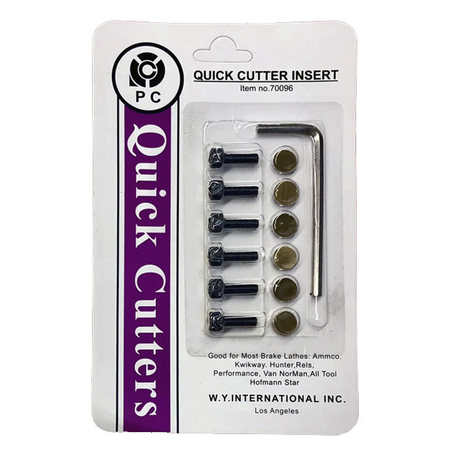 Quick Chuck Brake Lathe Cutters 70096 Six Pack Cutting Insert Replacement Set