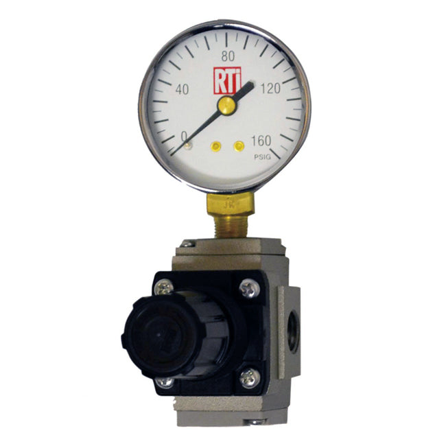 RTi RG25 Air Regulator with Gauge, 1/4 in. NPT, 0–120 PSI