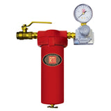 RTi STEALTH 7030B Coalescing Filter, 1/2 in. Inlet, 3/8 in. Regulated Outlet With Gauge