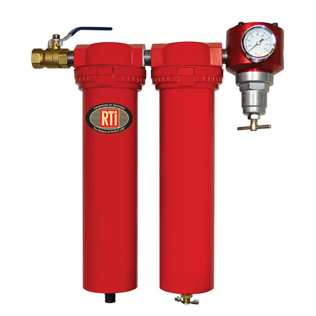 RTi STEALTH 7500 2-Stage Coalescing Filter, 3/4 in. Inlet/Outlet, Regulated 3/4 in. Outlet With Gauge