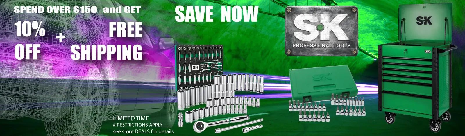 Get 10% Off on All SK Tools for orders over $150 plust FREE Shipping