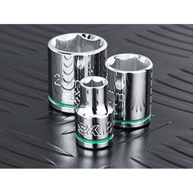 SK Tools - 31 Piece 3/8 in.- Drive, 6 Point, Standard & Deep, Metric Chrome Socket Set