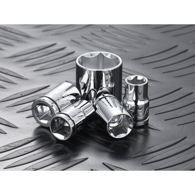 SK Tools - 30 Piece 3/8 in.- Drive, 6 Point, Standard & Deep, SAE Chrome Socket Set