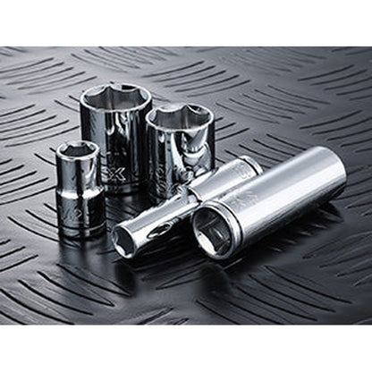 SK Tools - 52 Piece 1/2 in.- Drive, 6 Point, Standard & Deep, SAE & Metric Chrome Socket Set