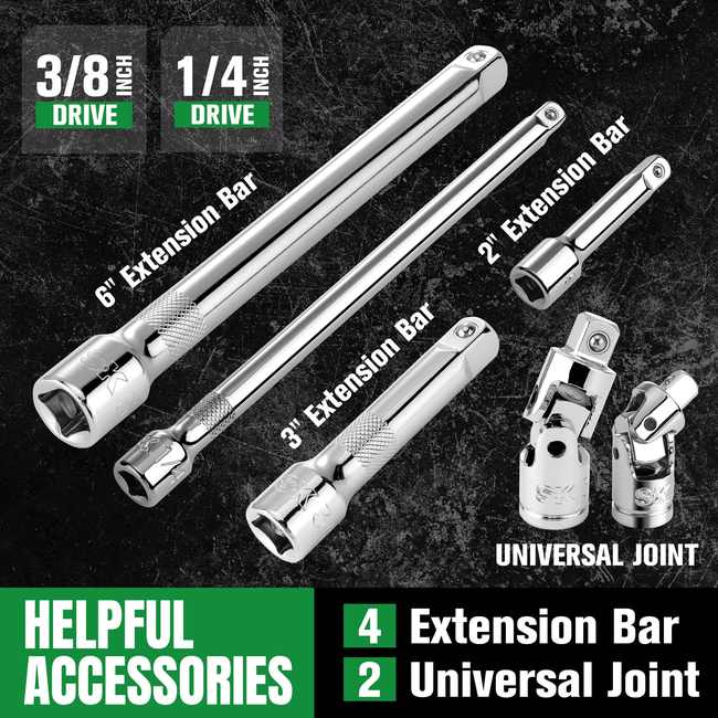 SK Tools - 1/4 in.- & 3/8 in.- Drive, 105 Piece, 6 Point, Shallow & Deep, SAE & Metric Chrome Socket Set