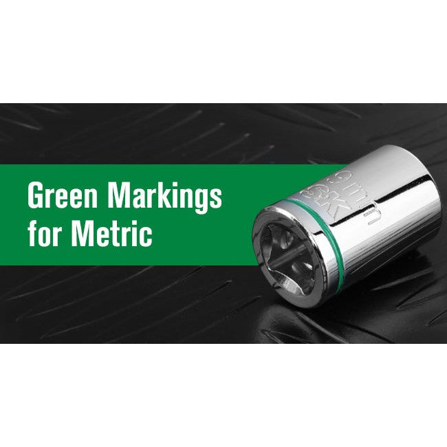 SK Tools - 1/2 in.- Drive, 11 Piece, 6 Point, Metric, Standard Chrome Socket Set