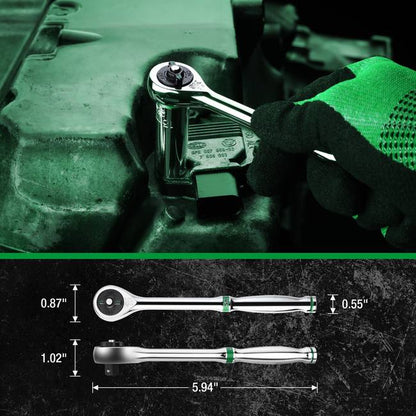 SK Tools - 101 Piece, 1/4 in.- Drive, 6 Point, Shallow & Deep, SAE & Metric Chrome Socket Set with Bits