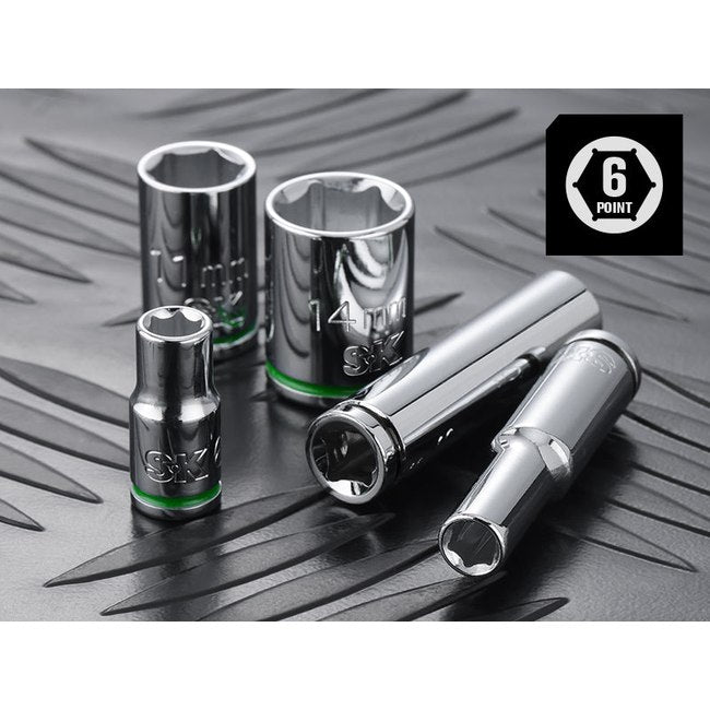 SK Tools - 101 Piece, 1/4 in.- Drive, 6 Point, Shallow & Deep, SAE & Metric Chrome Socket Set with Bits