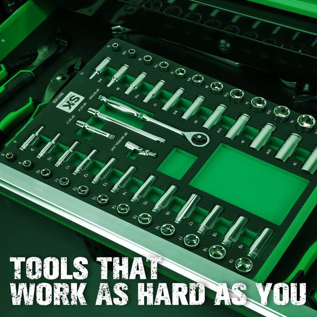 SK Tools - 51 Piece 3/8 in.- Drive, 6 Point, Standard & Deep, SAE & Metric Chrome Socket Set