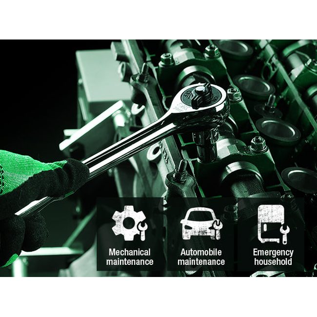 SK Tools - 49 Piece 1/2 in.- Drive, 6 Point, Standard & Deep, SAE & Metric Chrome Socket Set