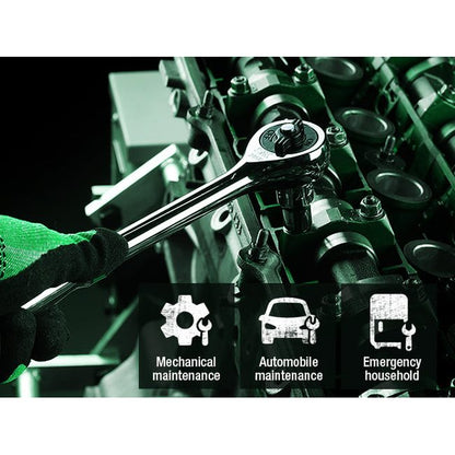SK Tools - 49 Piece 1/2 in.- Drive, 6 Point, Standard & Deep, SAE & Metric Chrome Socket Set