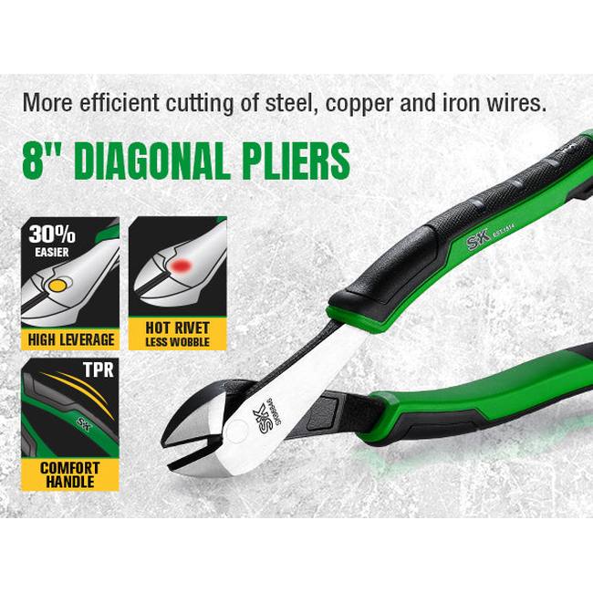 SK Tools - 5 Piece Dual-Material Multi-Purpose Pliers Set