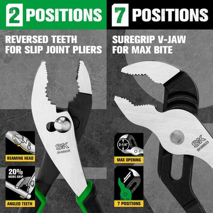 SK Tools - 5 Piece Dual-Material Multi-Purpose Pliers Set