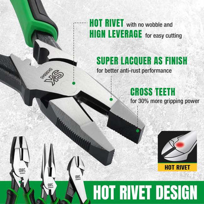 SK Tools - 5 Piece Dual-Material Multi-Purpose Pliers Set