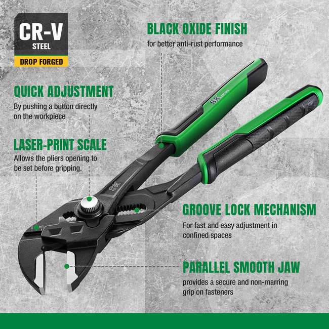 SK Tools - 5 Piece Dual-Material Multi-Purpose Pliers Set