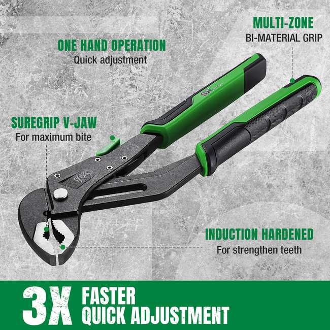 SK Tools - 5 Piece Dual-Material Multi-Purpose Pliers Set