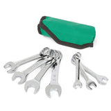 SK Tools - 7 Piece 12 Point Metric Short Combination SuperKrome Wrench Set