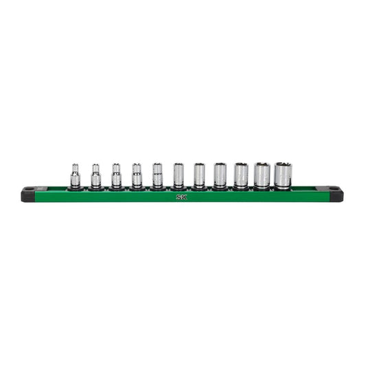 SK Tools - 1/4 in.- Drive, 11 Piece, 6 Point, SAE, Standard Chrome Socket Set