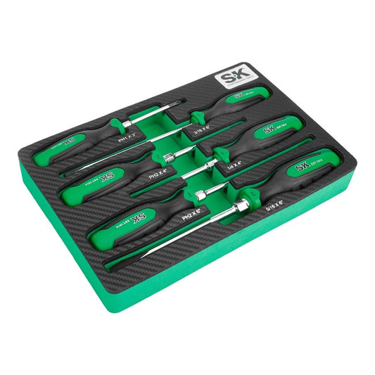 SK Tools - 6 Piece Dual-Material Magnetic Combination Screwdriver Set