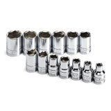 SK Tools - 13 Piece 3/8 in.- Drive 6 Point Standard Metric Socket Set