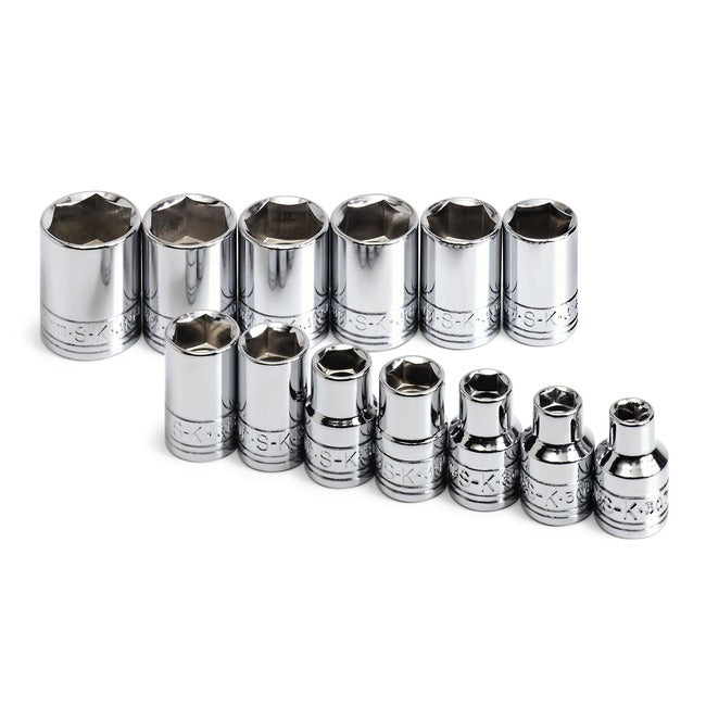 SK Tools - 13 Piece 3/8 in.- Drive 6 Point Standard Metric Socket Set