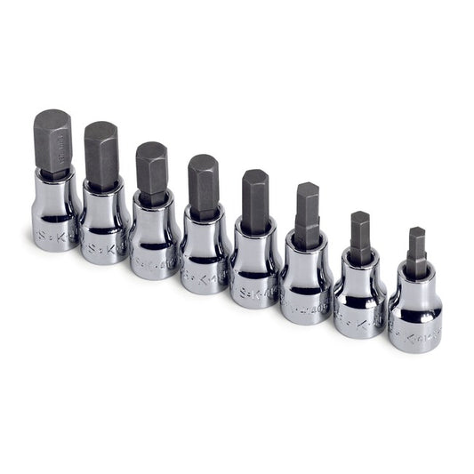 SK Tools - 8 Piece 3/8 in.- Drive Metric Hex Bit Socket Set