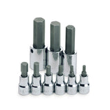 SK Tools - 9 Piece 3/8 in.- and 1/2 in.- Drive Fractional Hex Bit Socket Set