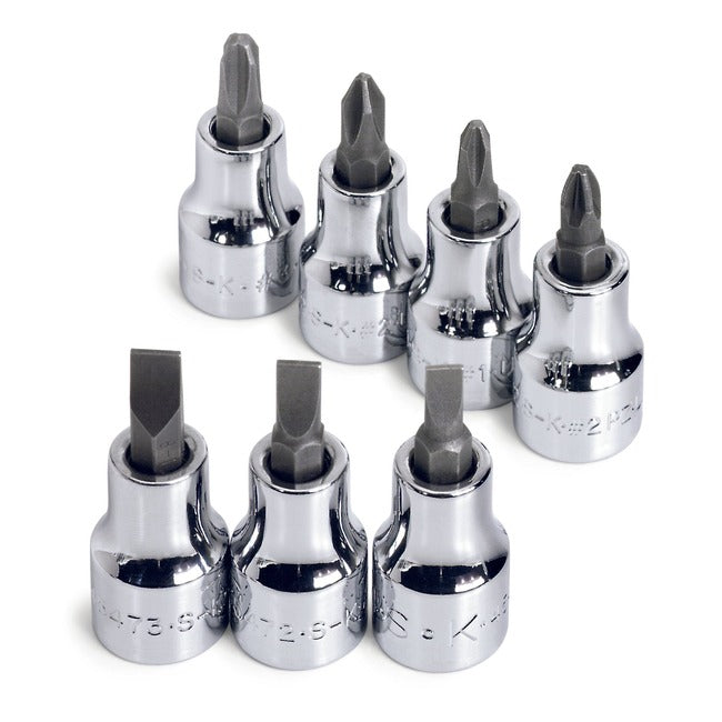 SK Tools - 7 Piece 3/8 in.- Drive Screwdriver Bit Socket Set