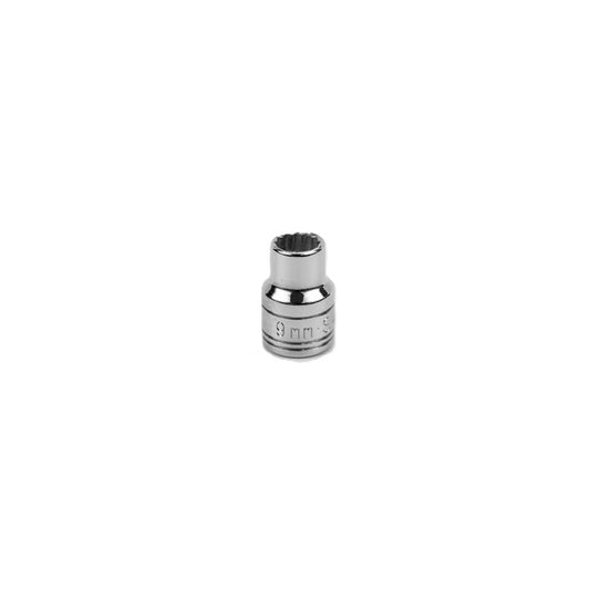 SK Tools - 9 mm 3/8 in.- Drive 12 Point Metric Standard Chrome Socket