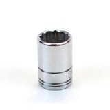 SK Tools - 15 mm 3/8 in.- Drive 12 Point Metric Standard Chrome Socket