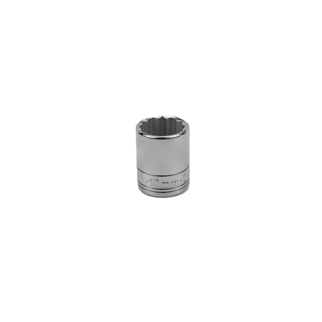 SK Tools - 17 mm 3/8 in.- Drive 12 Point Metric Standard Chrome Socket