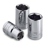 SK Tools - 18 mm 3/8 in.- Drive 6 Point Metric Standard Chrome Socket