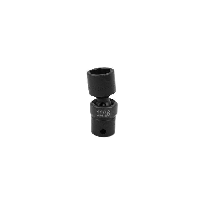 SK Tools - 11/16 in.- 3/8 in.- Drive 6 Point Swivel Fractional Impact Socket