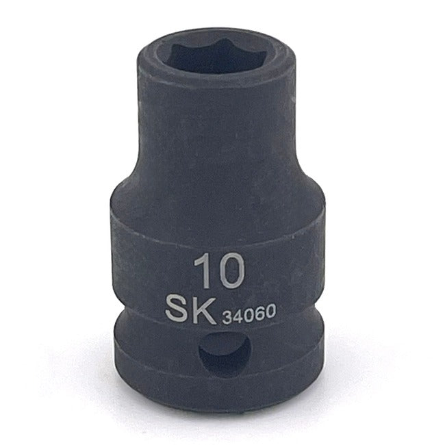 SK Tools - 10 mm 1/2 in.- Drive 6 Point Standard Metric Impact Socket