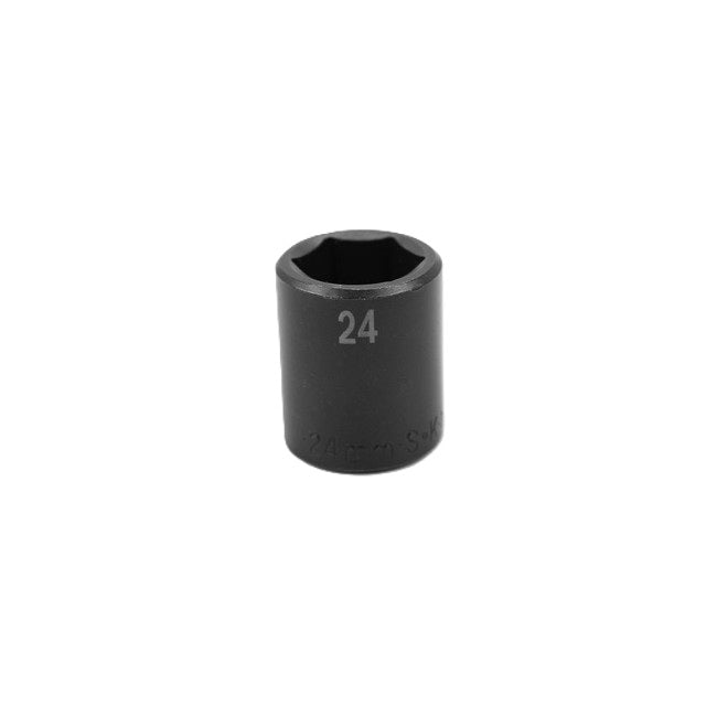 SK Tools - 24 mm 1/2 in.- Drive 6 Point Standard Metric Impact Socket