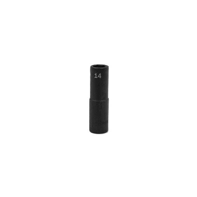 SK Tools - 14 mm 1/2 in.- Drive 6 Point Deep Metric Impact Socket