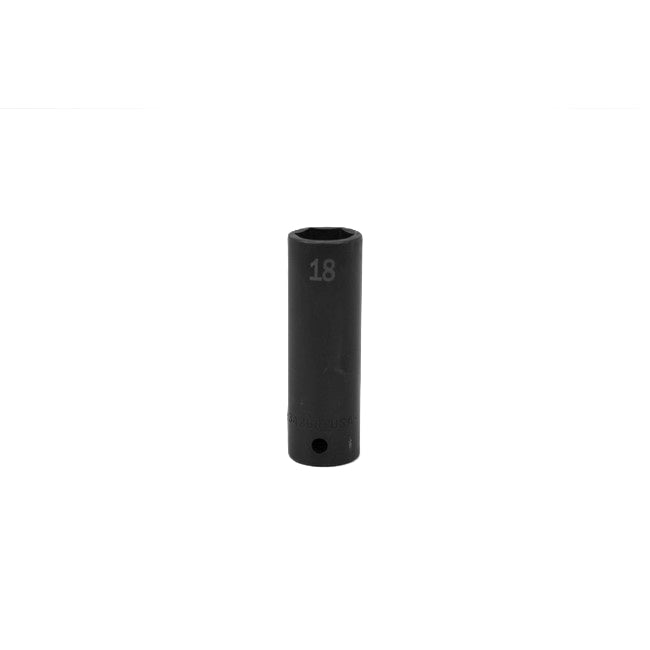SK Tools - 18 mm 1/2 in.- Drive 6 Point Deep Metric Impact Socket