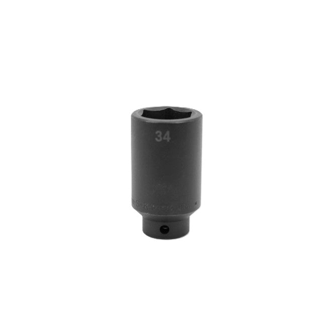 SK Tools - 34 mm 1/2 in.- Drive 6 Point Deep Metric Impact Socket