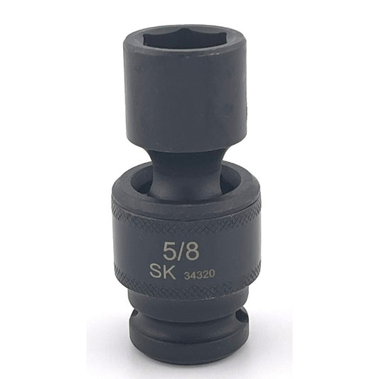 SK Tools - 5/8 in.- 1/2 in.- Drive 6 Point Swivel Fractional Impact Socket