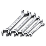SK Tools - 5 Piece 6 Point Fractional Flare Nut Chrome Wrench Set