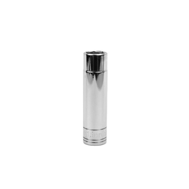 SK Tools - 15 mm 1/2 in.- Drive 6 Point Metric Deep Chrome Socket