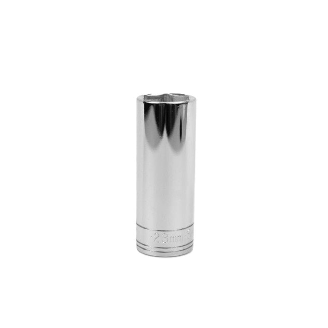SK Tools - 23 mm 1/2 in.- Drive 6 Point Metric Deep Chrome Socket