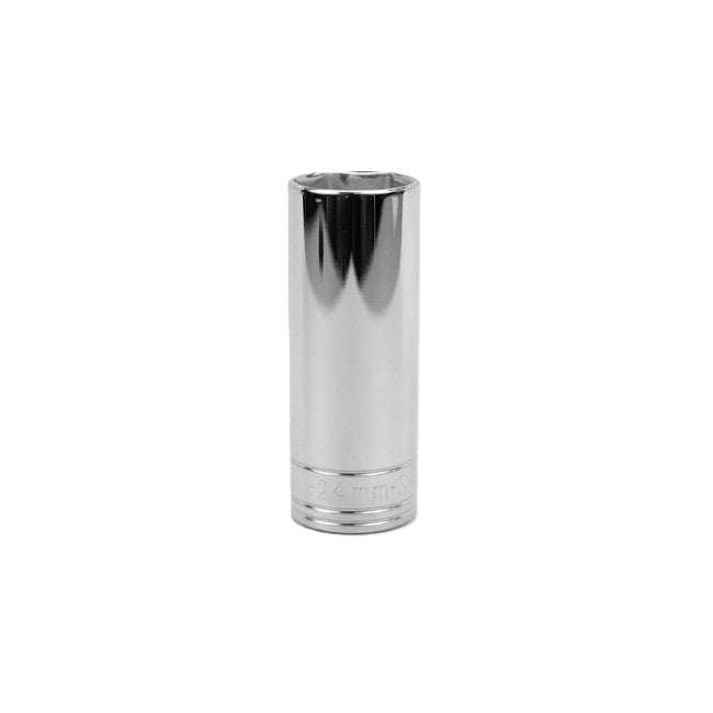 SK Tools - 24 mm 1/2 in.- Drive 6 Point Metric Deep Chrome Socket