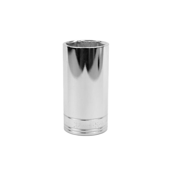 SK Tools - 32 mm 1/2 in.- Drive 6 Point Metric Deep Chrome Socket