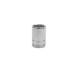 SK Tools - 11/16 in.- 1/2 in.- Drive 12 Point Fractional Standard Chrome Socket