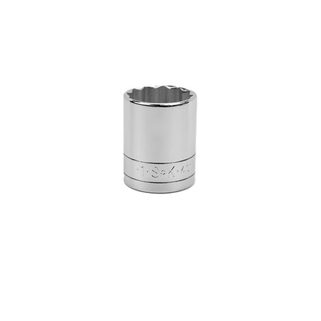 SK Tools - 1 in.- 1/2 in.- Drive 12 Point Fractional Standard Chrome Socket