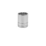 SK Tools - 1 in.- 1/2 in.- Drive 12 Point Fractional Standard Chrome Socket