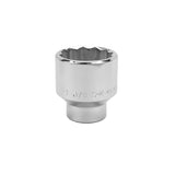 SK Tools - 1-3/8 in.- 1/2 in.- Drive 12 Point Fractional Standard Chrome Socket
