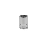 SK Tools - 19 mm 1/2 in.- Drive 12 Point Metric Standard Chrome Socket